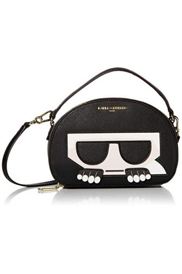 KARL LAGERFELD Maybelle Sac à bandoulière avec poignée supérieure, Femme, Noir, Taille Unique