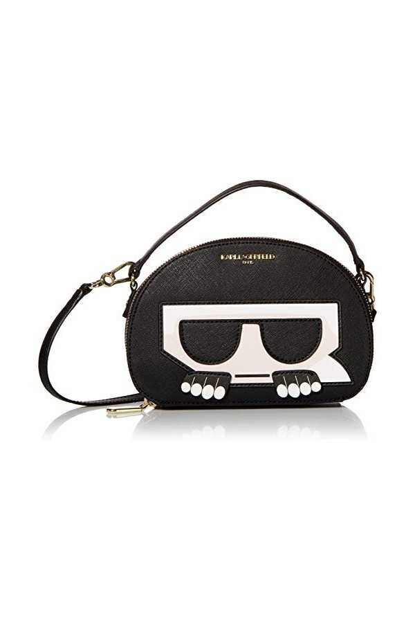 KARL LAGERFELD Maybelle Sac à bandoulière avec poignée supérieure, Femme, Noir, Taille Unique