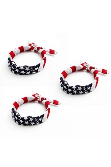 TOYANDONA Bandeaux Athlétiques 3 Pcs Bandanas de Hip Hop Coton Doux Drapeau Imprimé écharpe Foulard Echarpe de Cou Cou Capuch