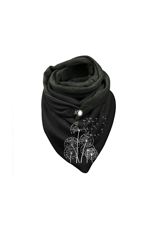 BOTCAM Hommes Écharpe Noir Femme Châle Foulard Femme Écharpe Écharpe Noir Femme, b, taille unique