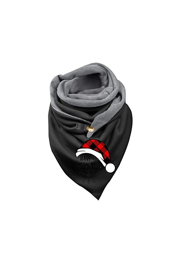 rtdgcv Écharpe pour femme avec boutons élégante personnalité classique géométrique écharpe femme rétro bohème foulard triangl