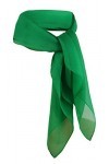 TigerTie dames Chiffon tissu nicki vert fluorescent unicolor - taille 50 x 50 cm - foulard