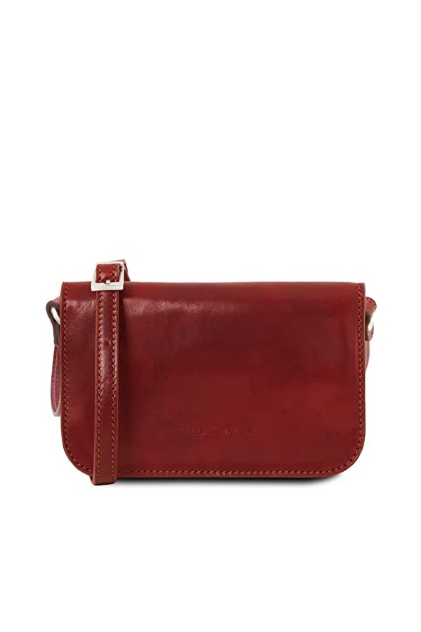 Tuscany Leather Carmen - Sac bandoulière en cuir avec rabat Rouge - TL141713/4