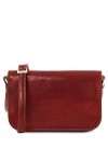 Tuscany Leather Carmen - Sac bandoulière en cuir avec rabat Rouge - TL141713/4