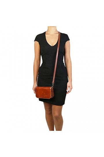 Tuscany Leather Carmen - Sac bandoulière en cuir avec rabat Rouge - TL141713/4