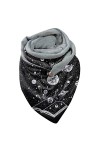 Godom Écharpe dhiver pour femme - Foulard triangulaire en coton - Boucle - Pour femme - Écharpe tendance décontractée - Bout