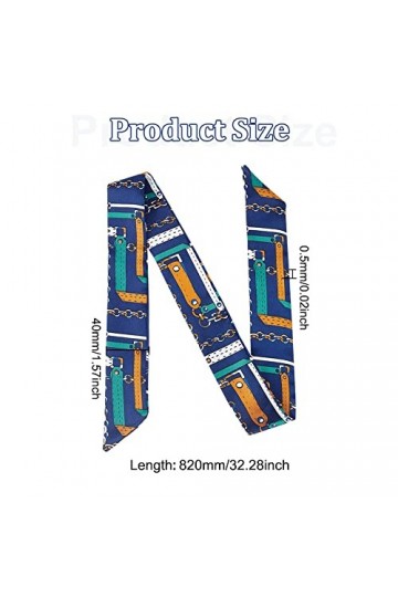 FINGERINSPIRE 10 Styles Écharpe Sacs Mode Sac à Main Poignée Ruban Écharpe 82x4cm Imprimé Wrap Ruban Écharpe Cheveux Ruban Éc