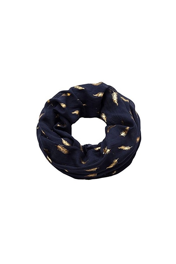 Femme écharpe tube pour Femme imprimé de plumes Auto Neck Un Cercle Wrap Femmes Mode Cadeau Daily Châle Disponible toute lan