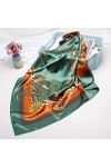 LCUK Foulards imprimés de Mode pour Femmes Foulard en Satin de Soie Hijab Femme Marque de Luxe carré châle Bandeau écharpes p