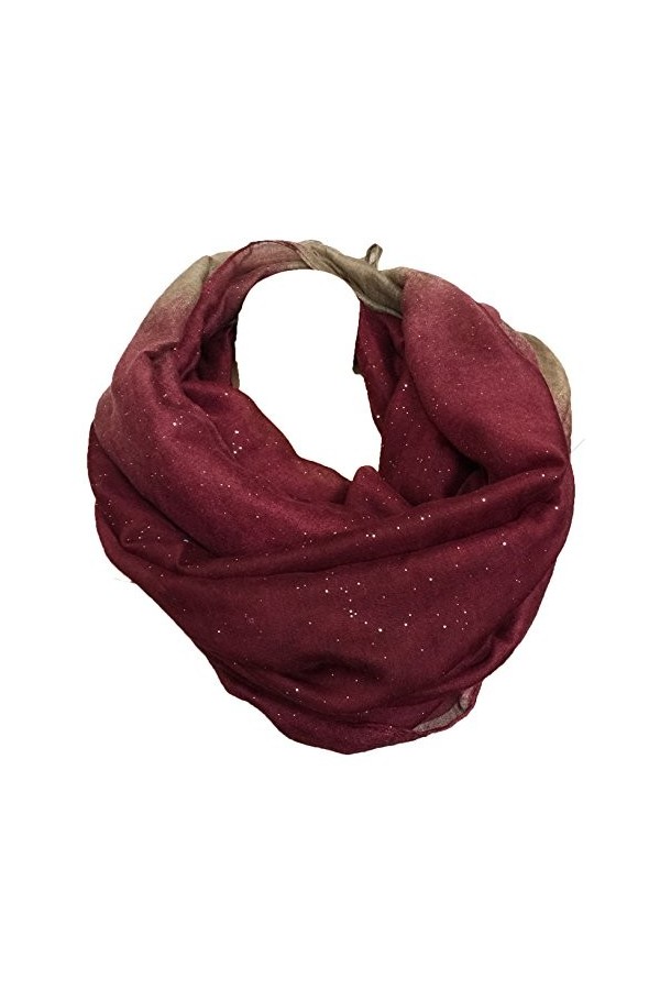 Fashion Loop Écharpe tubulaire design dégradé de couleur à paillettes, Violet/bleu, Taille Unique