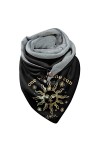 Écharpe dhiver pour femme - Foulard triangulaire pour femme - Boucle en coton - Écharpe rouge et bonnet - Écharpe à boutons 