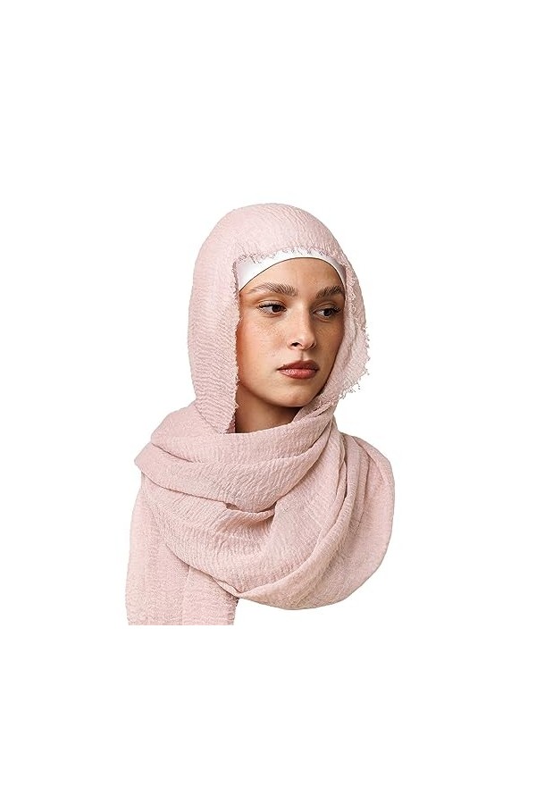 OMAIRA® Daily Crinkle Hijab Lot de 6 foulards pour femme et fille | Doux et antidérapant, convient pour toutes les occasions 
