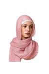 OMAIRA® Daily Crinkle Hijab Lot de 6 foulards pour femme et fille | Doux et antidérapant, convient pour toutes les occasions 