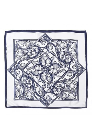 XIYINTA Foulard 100% soie pour femme, foulard carré en soie de 21 pouces Bandana en satin de soie de mûrier pour filles Bleu
