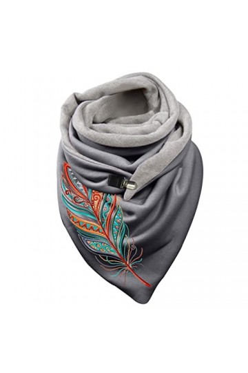 Hasagimol Femmes éCharpe Triangle Hiver Coton Mode Imprimé Triangle Vintage Wrap Chaud Enveloppement Foulards épaisse Doux Co