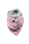 Hasagimol Femmes éCharpe Triangle Hiver Coton Mode Imprimé Triangle Vintage Wrap Chaud Enveloppement Foulards épaisse Doux Co