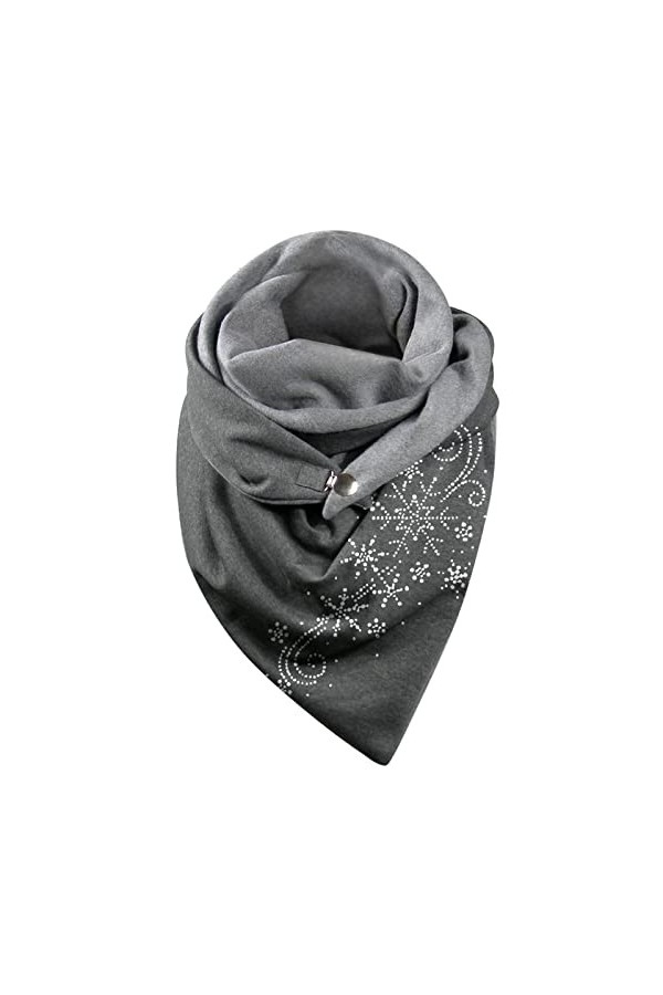 LianMengMVP Écharpe Triangle Foulards Châles Écharpe Femme Chic Élégant Avec Bouton Femme Marque écharpe Chale Décontracté Pa