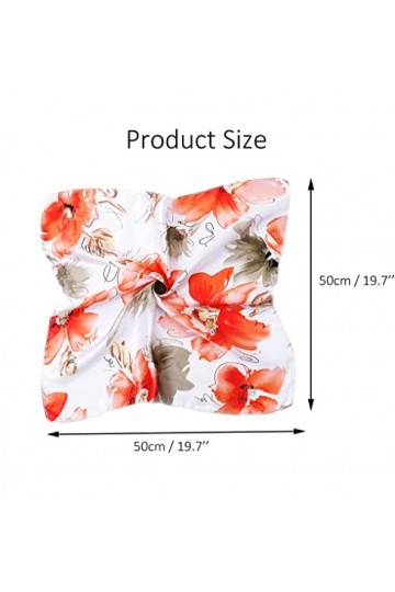 QUUPY Lot de 10 écharpes carrées en soie mélangée pour femme - Bandanas à main - Pour sac à main - 50 x 50 cm