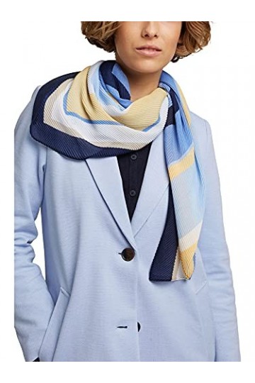 Esprit 991ea1q304 Écharpe tendance, 440/Bleu Clair, Taille unique Femme