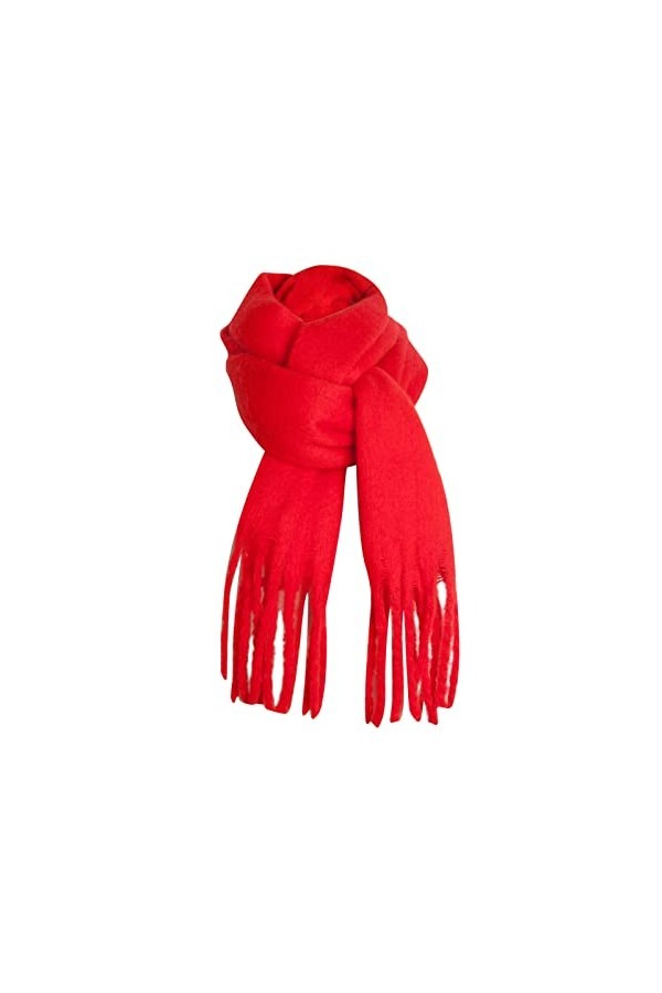 TDEOK écharpe bleu clair femme grande écharpe pour femme longue couverture épaisse surdimensionnée hiver automne écharpe chau