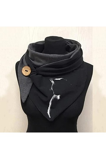 KUKICAT Woman Écharpe Triangle Femme Chaud Élégant Foulard en Coton Imprimé Pissenlit Chic Châle Vintage Mode Scarf Hiver Pas