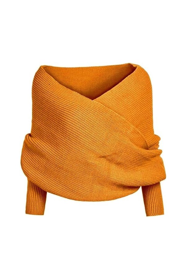 Surakey Femme Echarpe Chaude dhiver Capuchon Tricoté avec Manches,Chale Femme Hiver,Mode Grande Echarpe Femme Enveloppement 