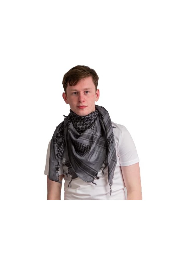 Foulard shemagh pour adulte en coton - Pour homme et femme, violet/noir, taille unique