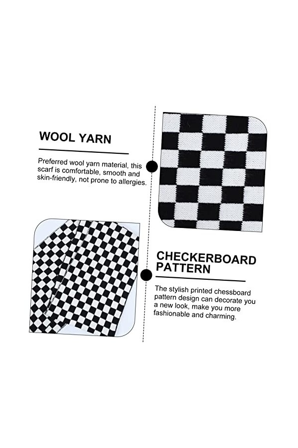 GALPADA 1 PC Damier Écharpe Couverture Châle Vintage Cadeaux Pañuelos Para Mujer Treillis Écharpe Temps Froid Foulards Plaid 