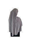 Yaqeen Grand foulard hijab Amira en lycra extensible pour musulmane, Argenté., taille unique