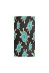 Mnsruu Blue Stone Foulard long en mousseline de soie Motif tortue de mer