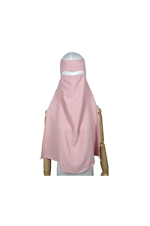 Stakee Voile musulman pour les femmes couleur unie voile de prière islamique visage voile en mousseline de soie Hijab foulard
