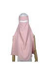 Stakee Voile musulman pour les femmes couleur unie voile de prière islamique visage voile en mousseline de soie Hijab foulard