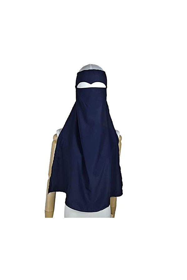 Stakee Voile musulman pour les femmes couleur unie voile de prière islamique visage voile en mousseline de soie Hijab foulard
