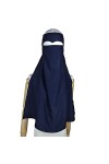 Stakee Voile musulman pour les femmes couleur unie voile de prière islamique visage voile en mousseline de soie Hijab foulard