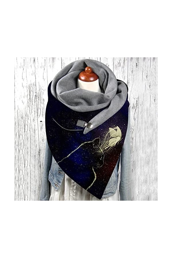 Walaka Echarpe Hiver Femme, Femme Triangle Foulard écharpe Chale Etole Chic Cheche Femme Shawl Pashmina Echarpe Personnalisée