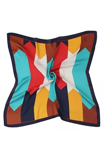 WLHOPE Foulards en soie colorés pour femme 70 x 70 cm, Foulard-009, L