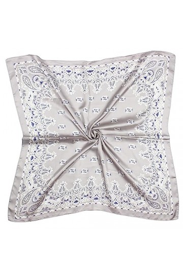 WLHOPE Foulard en soie pure pour femme - Bandanas - Léger - Décoration de tête - Pour femme, Foulard-007, L