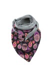 KUKICAT Écharpe Imprimé Papillon Femme Vintage Foulards Hiver Chaud Bouton Doux Wrap Scarf Triangle Châles Décontracté