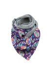 KUKICAT Écharpe Imprimé Papillon Femme Vintage Foulards Hiver Chaud Bouton Doux Wrap Scarf Triangle Châles Décontracté