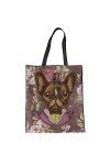 HUGS IDEA Sac fourre-tout en toile imprimé chien, Yorkshire Terrier, Medium
