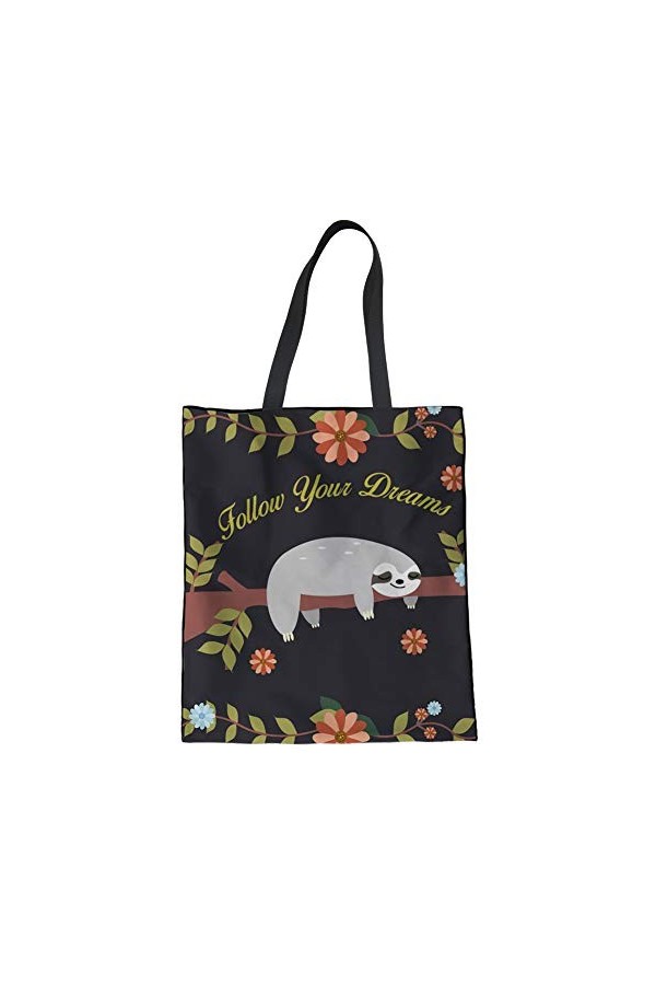 HUGS IDEA Sac fourre-tout en toile imprimé chien, Yorkshire Terrier, Medium