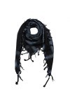 Freak Scene Kufiya - noir - gris-bleu foncé - 100 x 100 cm - Shemagh - foulard Arafat palestinien - keffieh en coton