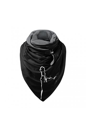 Blingko éCharpe Triangle Femme Chat,Cachemire Chale Automne Hiver Echarpe Femme Chaude Imprimé Papillon Chaude Foulard Cheveu