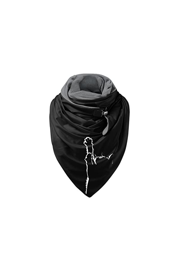 Blingko éCharpe Triangle Femme Chat,Cachemire Chale Automne Hiver Echarpe Femme Chaude Imprimé Papillon Chaude Foulard Cheveu