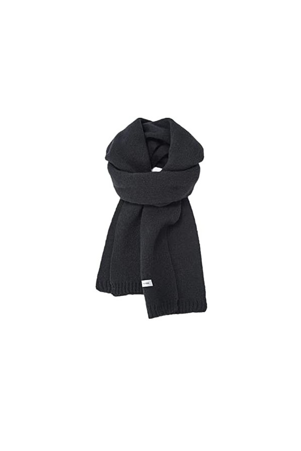 Écharpe Tricoté Femme Homme Châle en Cachemire Épais Doux Chaud Tour de Cou Couleur Uni Classique Écharpe en Laine Unisexe Fo