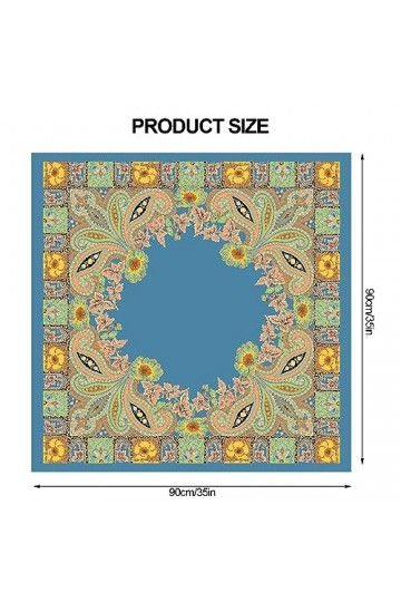 KALUROIL 4 PCS Foulard Cheveux - Foulards en Satin pour Femmes - Grandes Écharpes Carrées avec Motifs Classiques - Accessoire