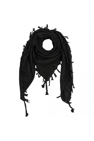 Freak Scene Kufiya - noir - noir - 100 x 100 cm - Shemagh - foulard Arafat palestinien - keffieh en coton