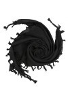 Freak Scene Kufiya - noir - noir - 100 x 100 cm - Shemagh - foulard Arafat palestinien - keffieh en coton
