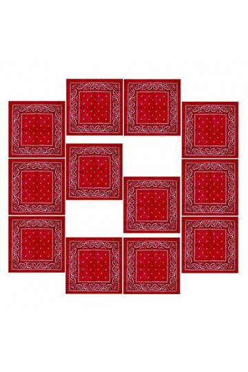 Boolavard 100% Coton, 1er 6 ou 12 Pack Bandanas avec Motif Paisley Originale | Choix de Couleur Couvre-chef/Cheveux écharpe c