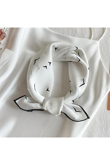 Femmes Petit Satin Foulard en Soie Carré Imprimé Wrap Foulard Femme Mouchoir Bandana Cou Cheveux Maigre Cravate Foulards Châl
